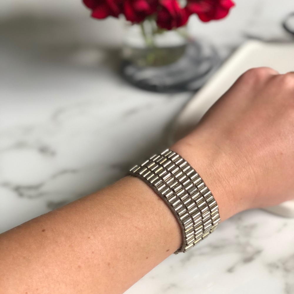 Metallic Beaded Bracelet